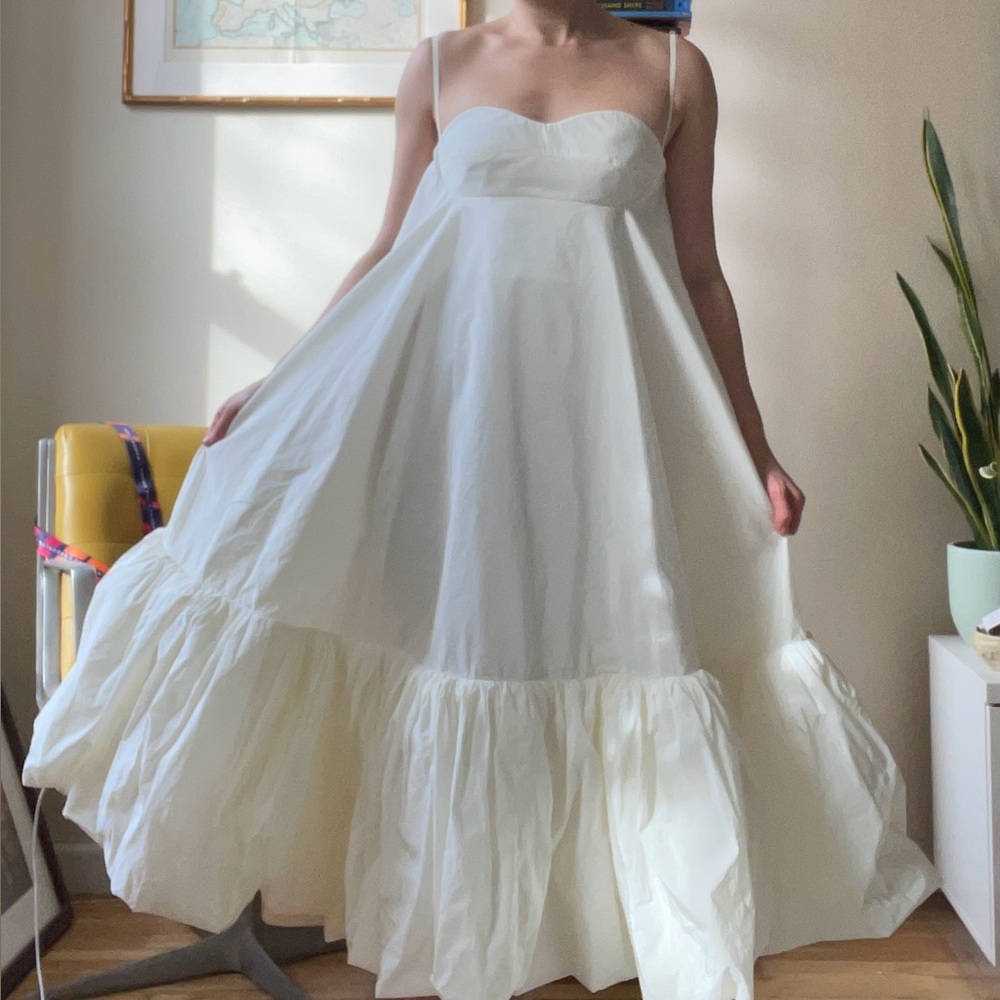 Sportmax White Strapless Dress